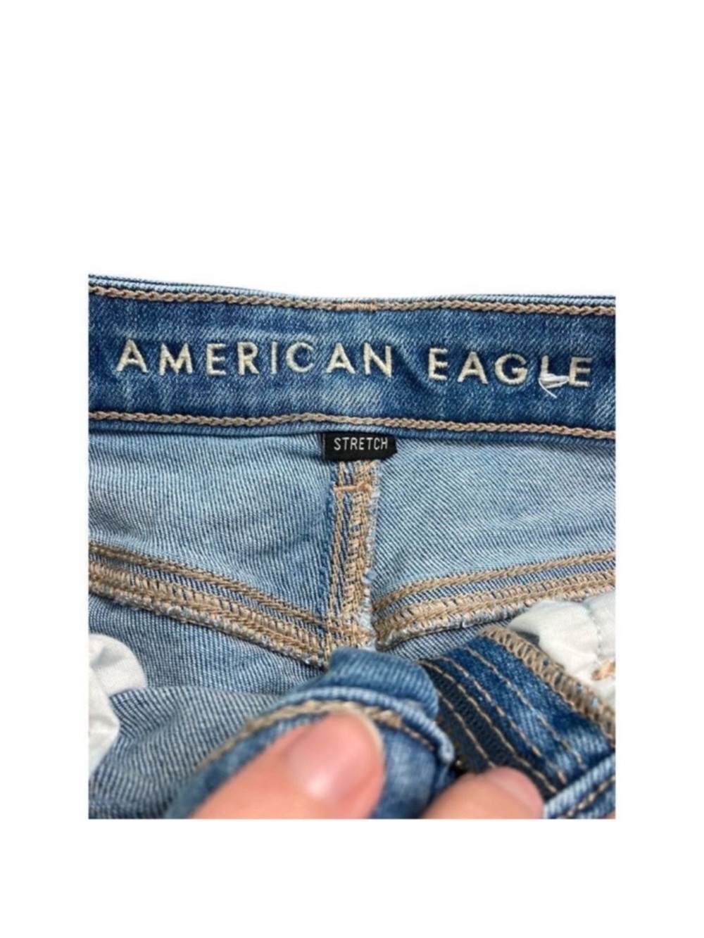American eagle stretch light wash cuffed hem shorts - Picture 4 of 5